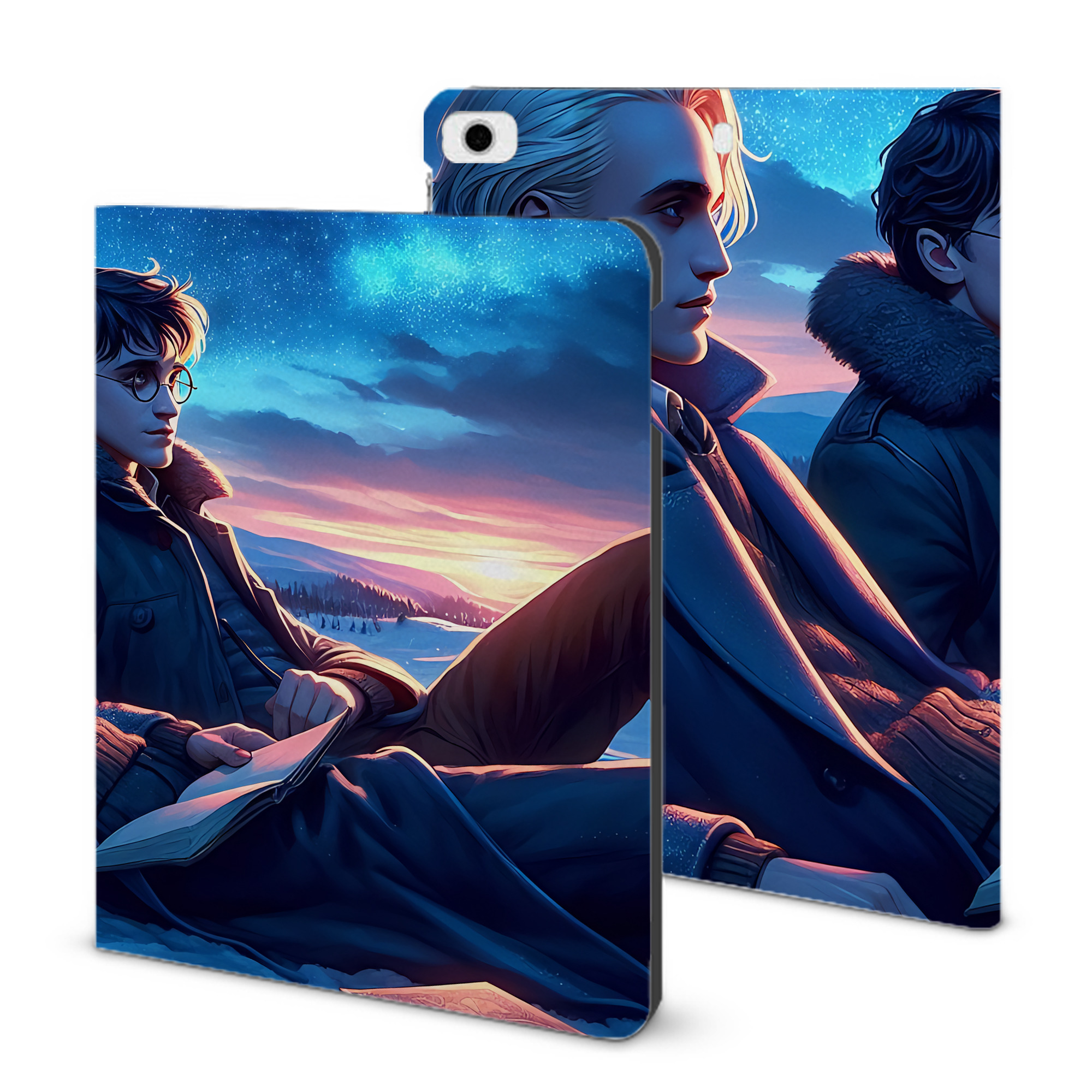 （画像用） Harry Potter ハリー・ポッターシリーズ IPad ケース ブック型 PUレザー TPU 耐衝撃 軽量 薄型 ペン収納なし 全面保護 IPad 各モデル対応